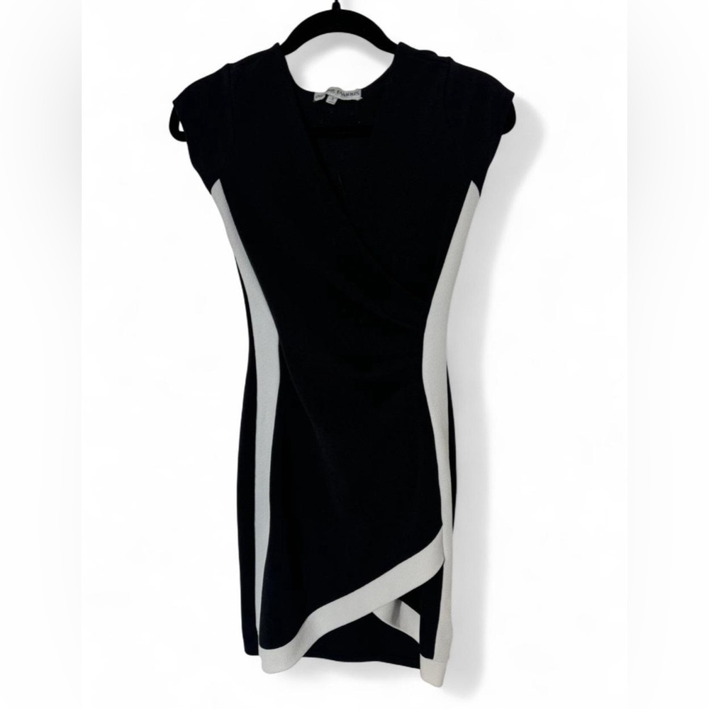 Asymmetrical Black and White Dress